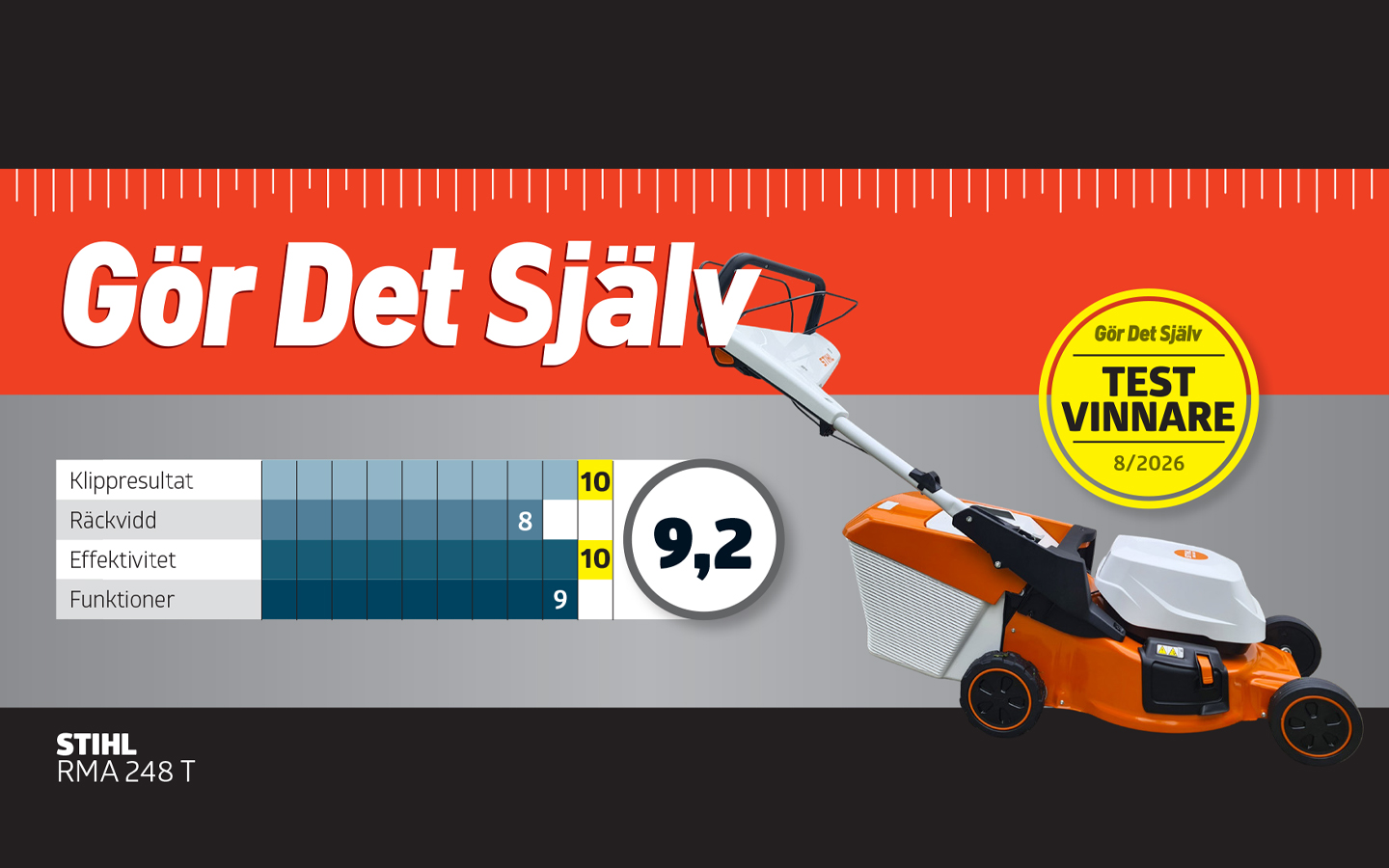 Testvinnare 2026 STIHL RMA 248T